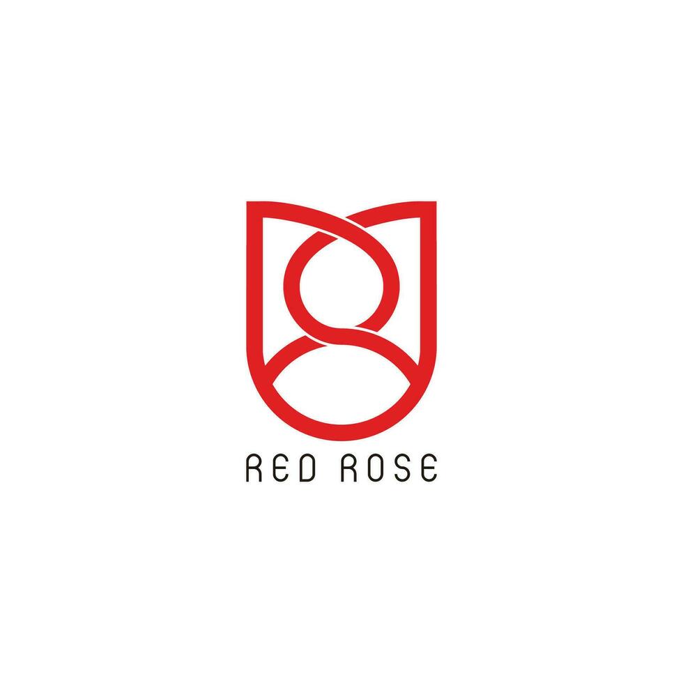letter pp red rose linked overlap logo vector