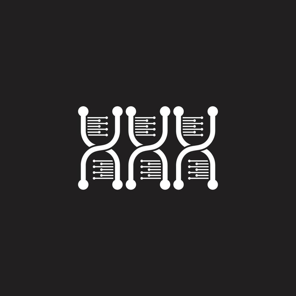 group dna simple flat geometric design genetic symbol vector