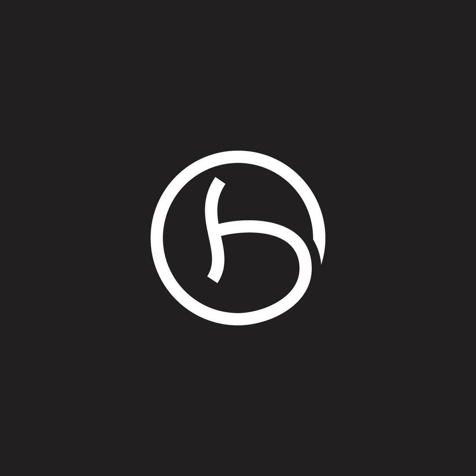 letter gt circle curve geometric logo vector