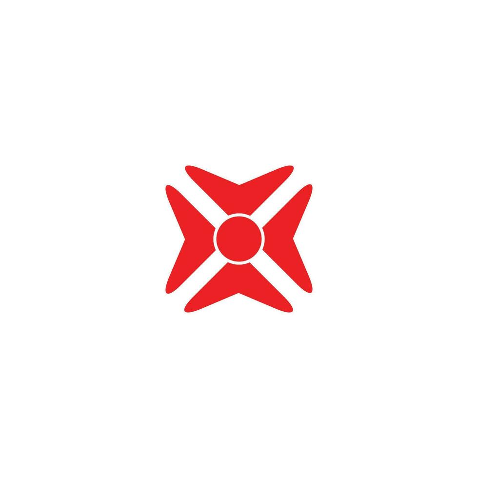 square x red arrows geometric simple logo vector