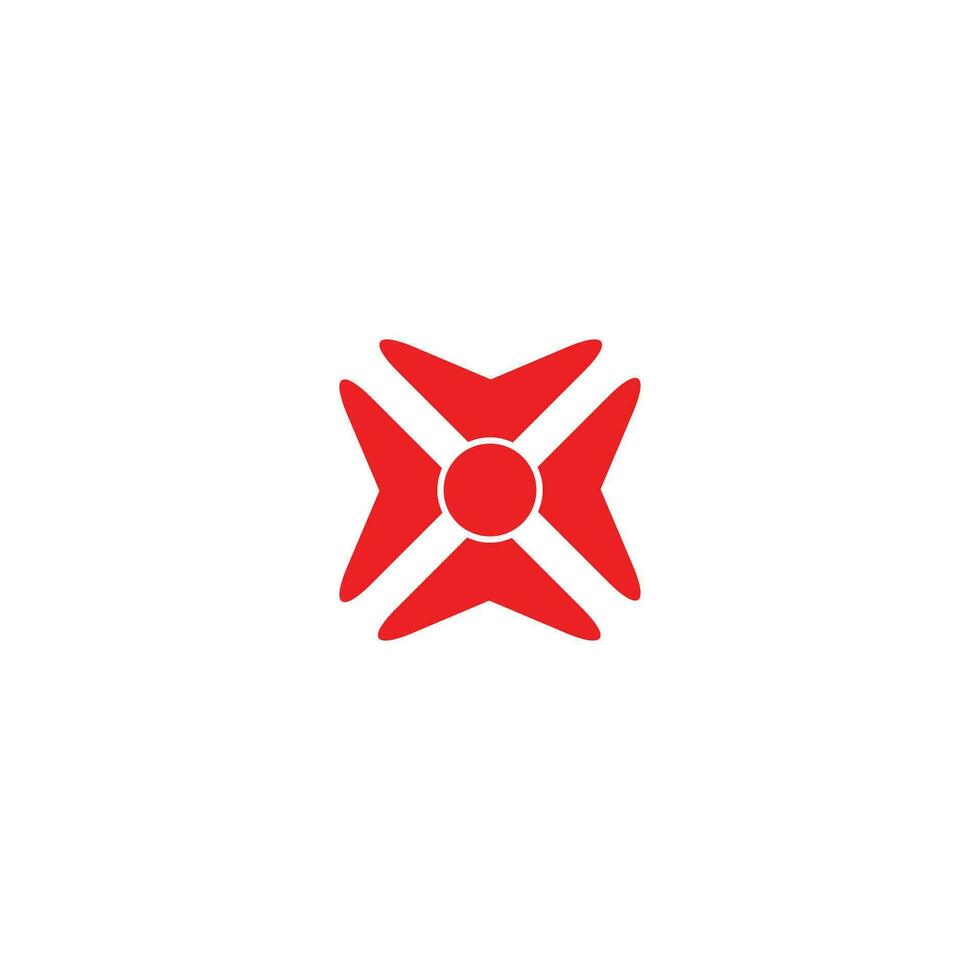 square x red arrows geometric simple logo vector