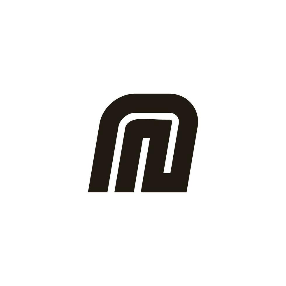 letter nn stripe geometric line simple logo vector