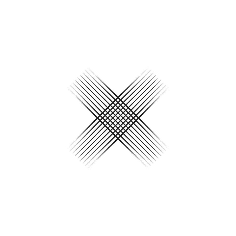 letter x stripes motion symbol decoration vector