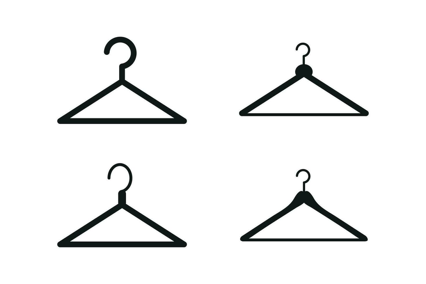 percha icono, ropa percha gancho icono símbolo forma vector ilustración.