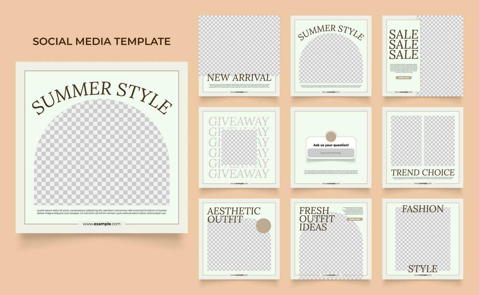 social media template banner fashion sale promotion vector