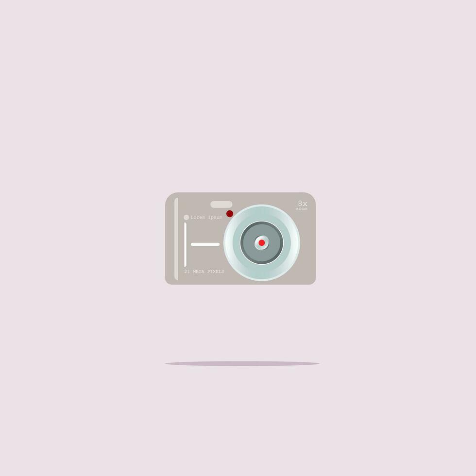 Vector Design Digital Camera Animation Simple Pocket Flat Design Attractive EPS 10