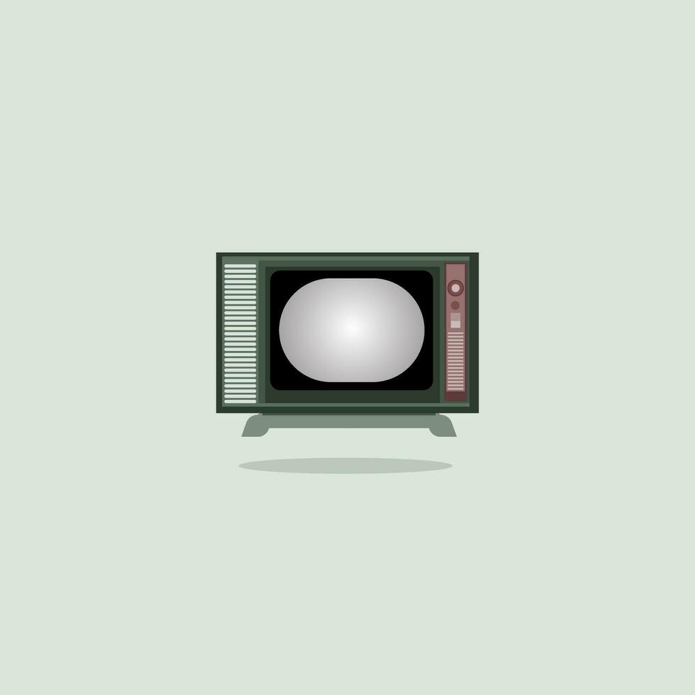 antiguo colegio televisión vector retro término análogo plano diseño sencillo burlarse de arriba animación atractivo