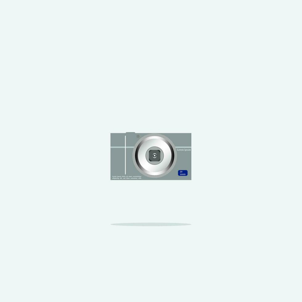 Vector Design Digital Camera Animation Simple Pocket Flat Design Attractive EPS 10