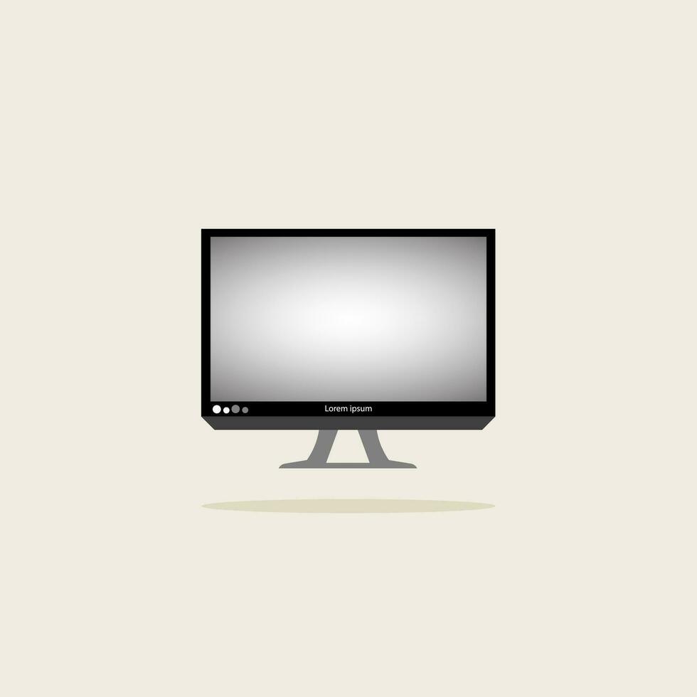 Vector Television Flat Design Animation Mock Up Simple Attractive
