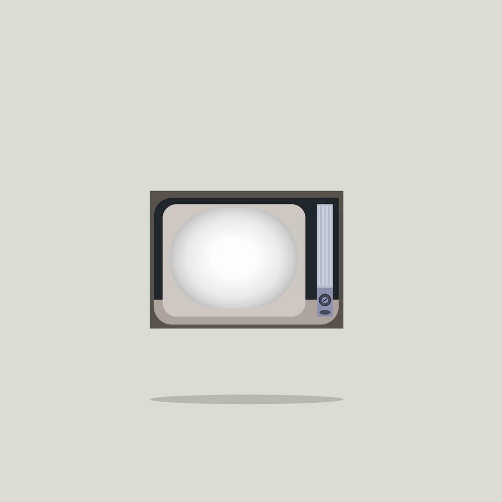 old school television vector retro analog flat design simple mock up ...