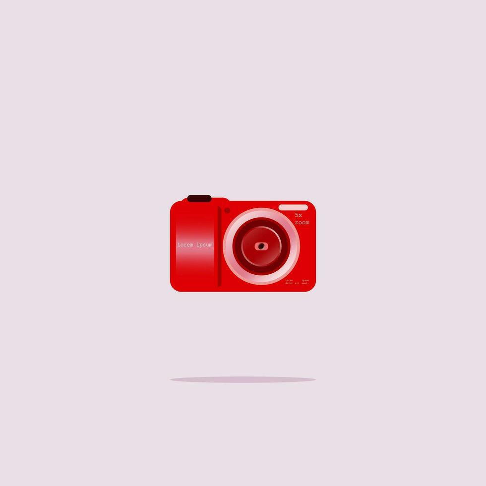 Vector Design Digital Camera Animation Simple Pocket Flat Design Attractive EPS 10