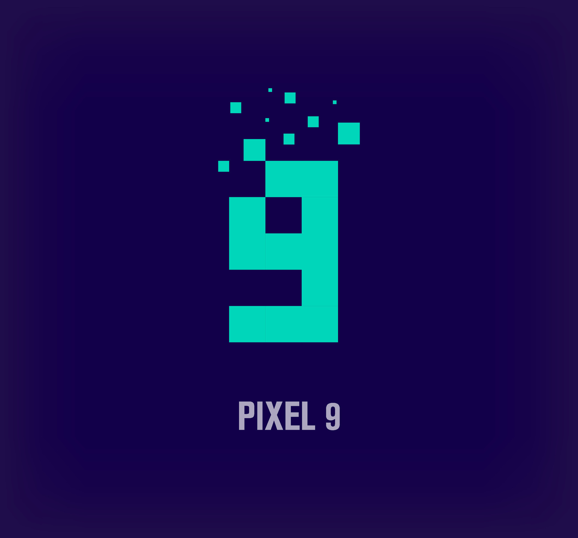 Creative pixel number 9 logo. Unique digital pixel art and pixel ...