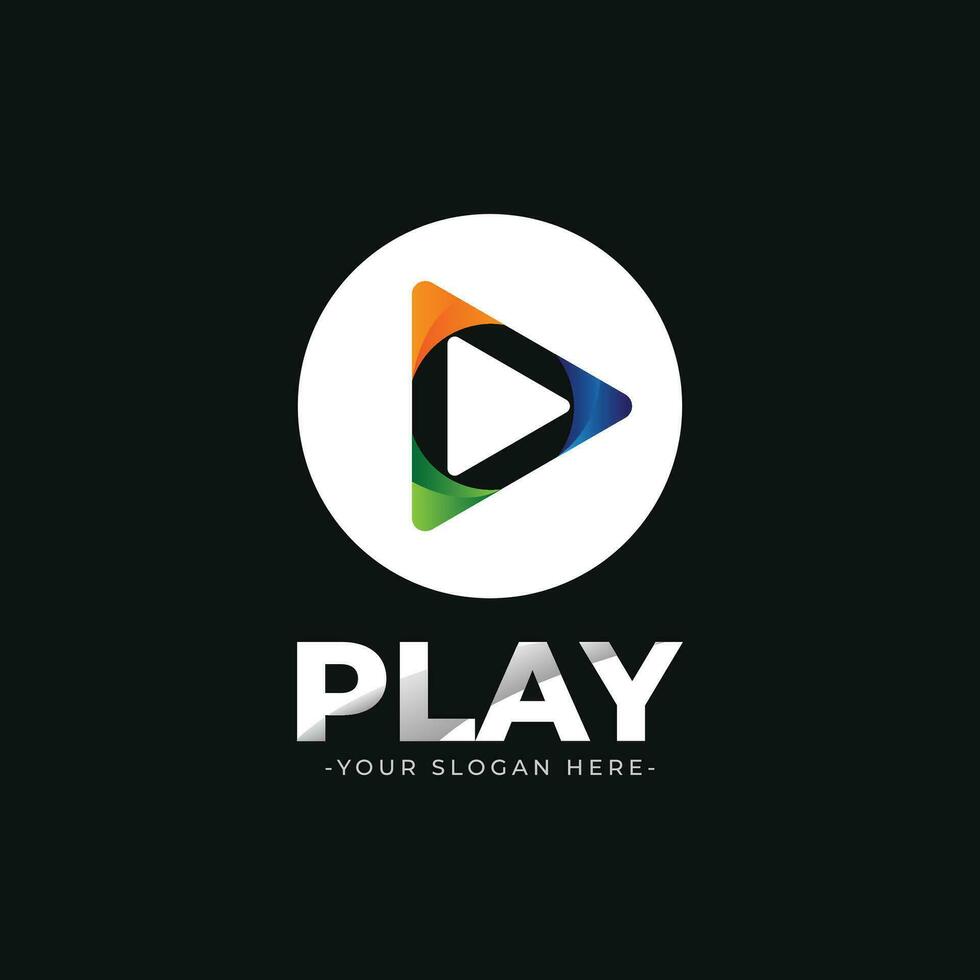 play icon logo design illustration vector