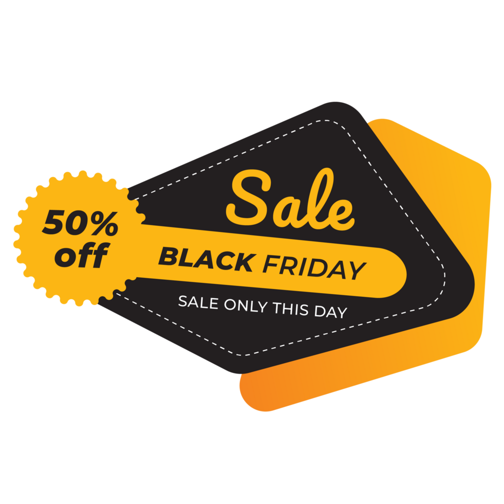 Black Friday Abstract Shape Color 2D Illustration png