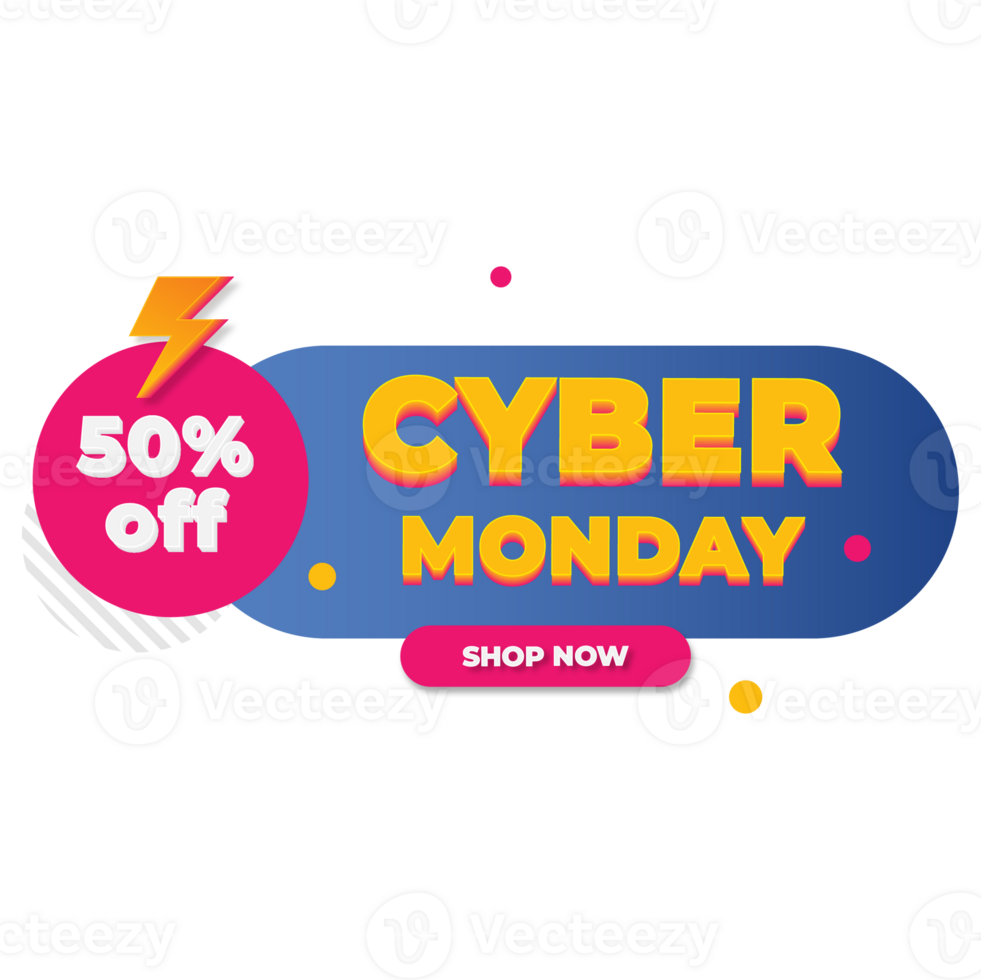 Cyber Monday Online Business  Color 2D Illustration png