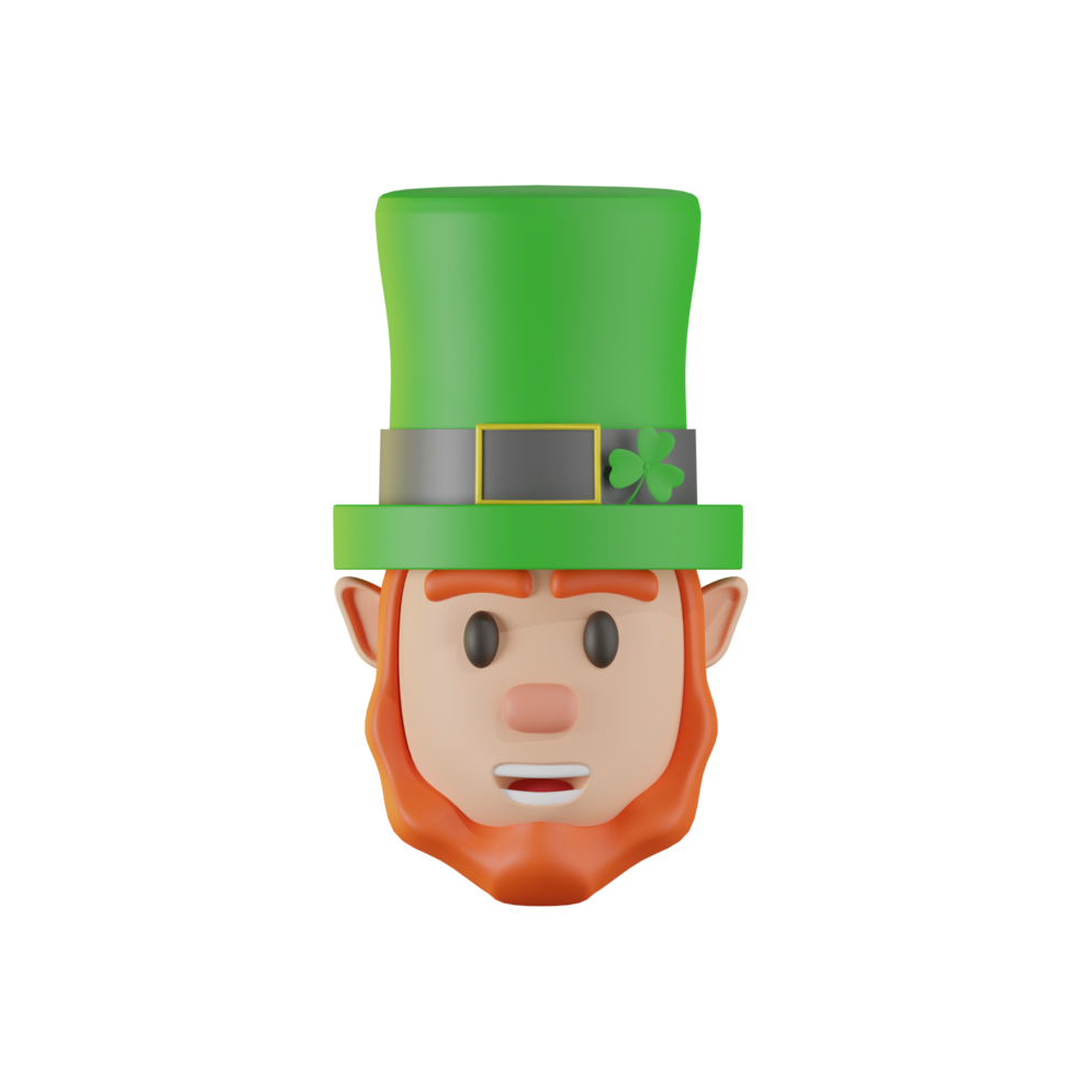 Head Saint Patrick 3D Illustrations png