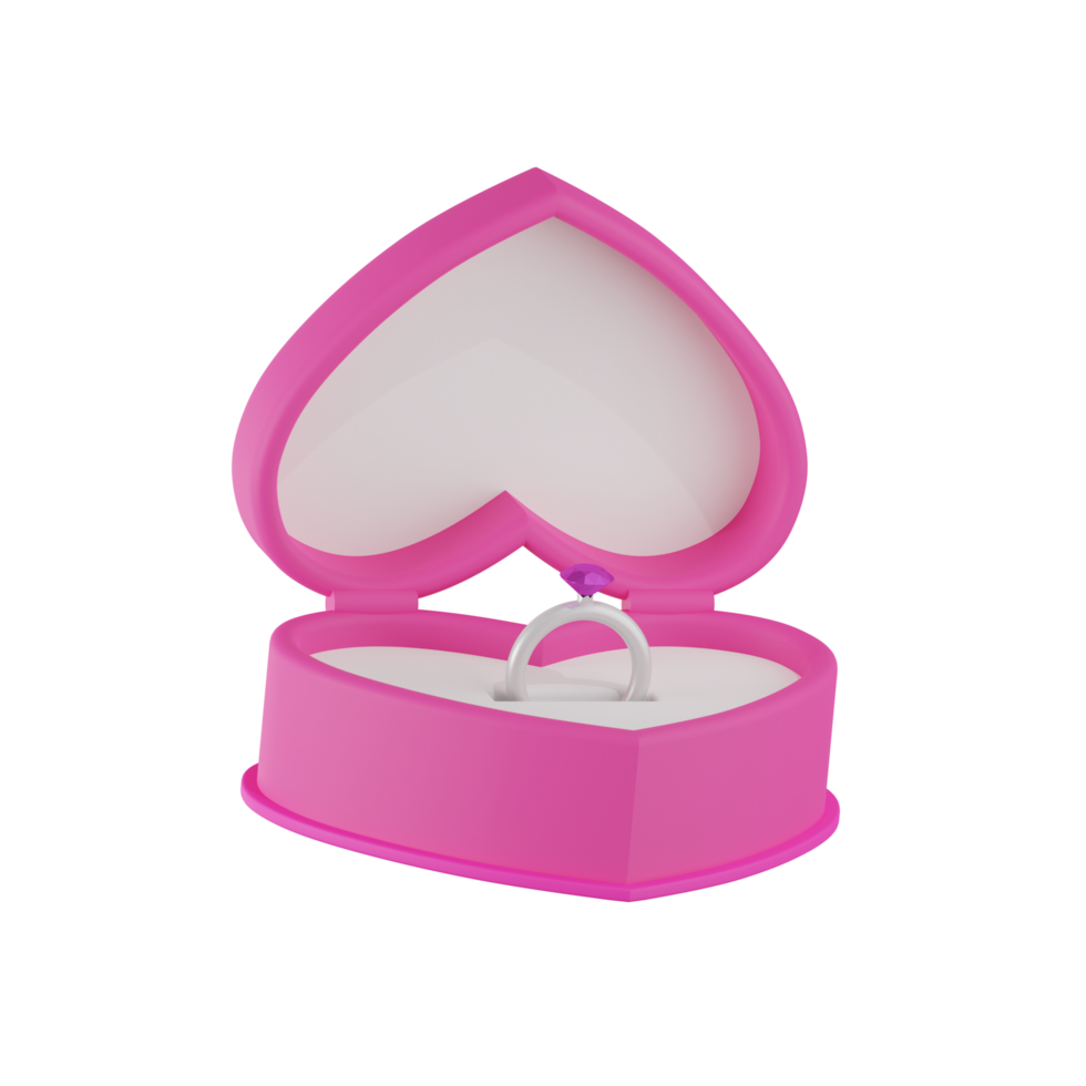 Ring Valentine 3D Illustration png