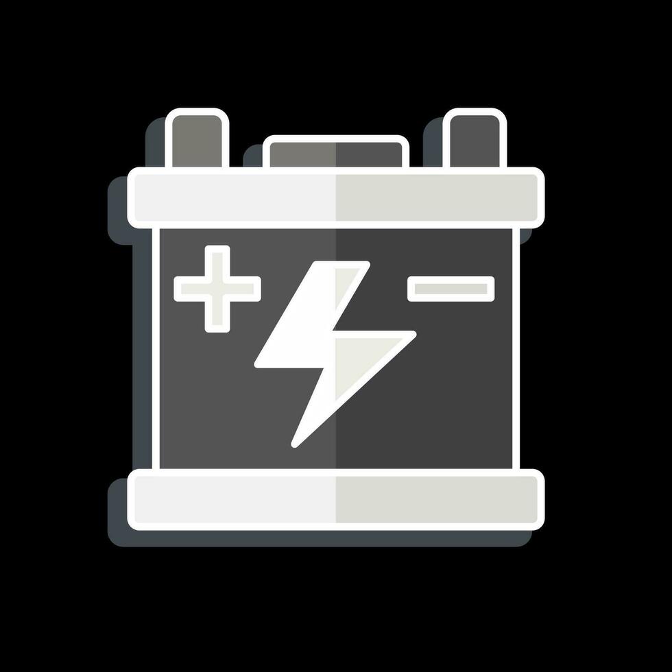 Icon Battery. related to Spare Parts symbol. glossy style. simple design editable. simple illustration vector