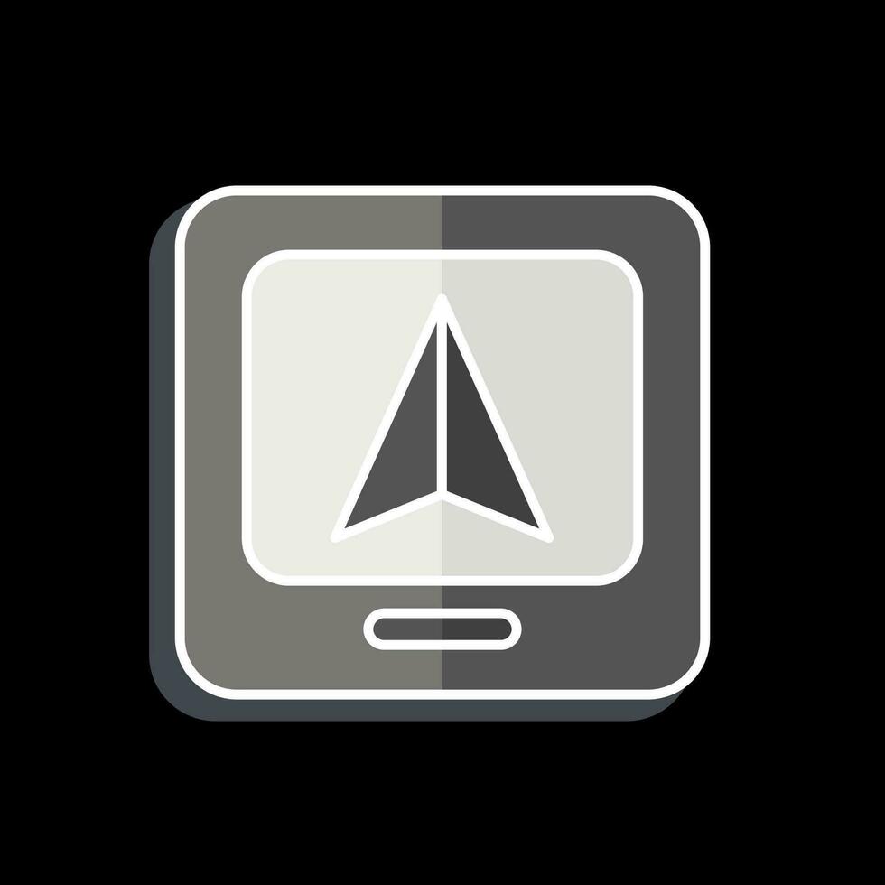 Icon GPS machine. related to Spare Parts symbol. glossy style. simple design editable. simple illustration vector