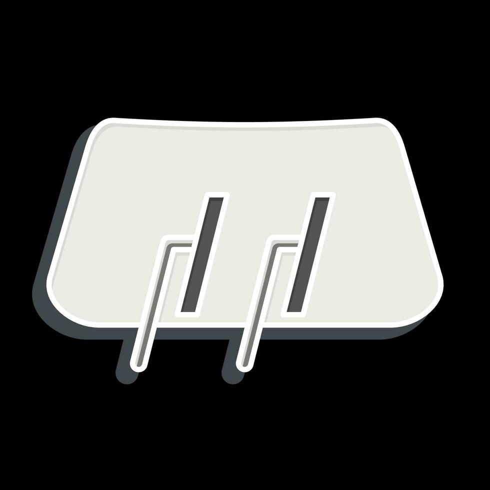 Icon Wiper. related to Spare Parts symbol. glossy style. simple design editable. simple illustration vector