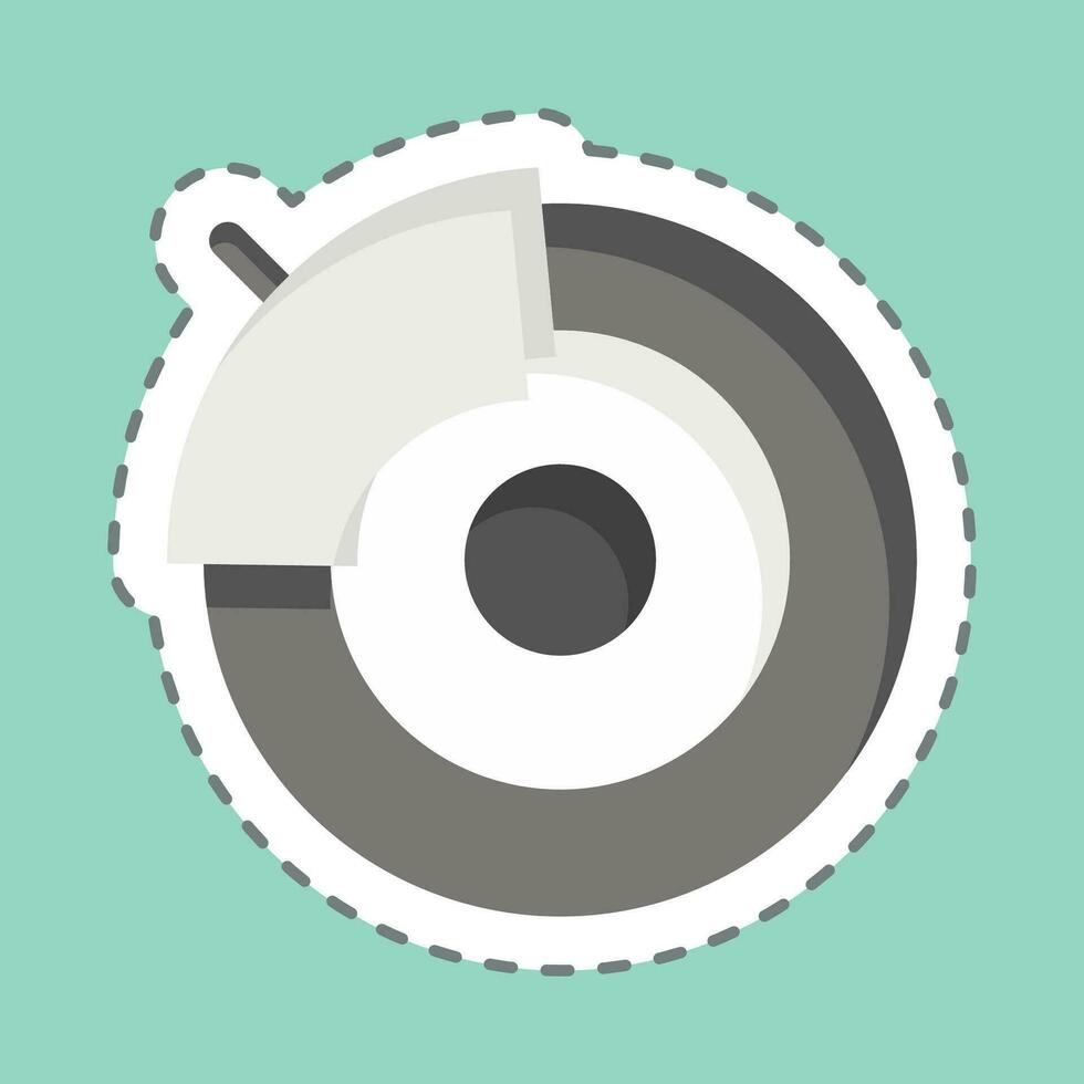 Sticker line cut Brake Lining. related to Spare Parts symbol. simple design editable. simple illustration vector