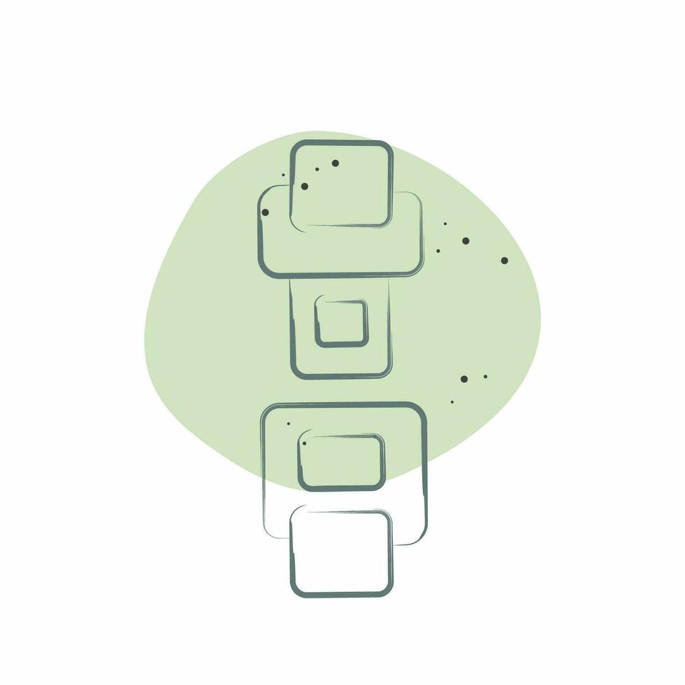 Icon Seat Belt. related to Spare Parts symbol. Color Spot Style. simple design editable. simple illustration vector