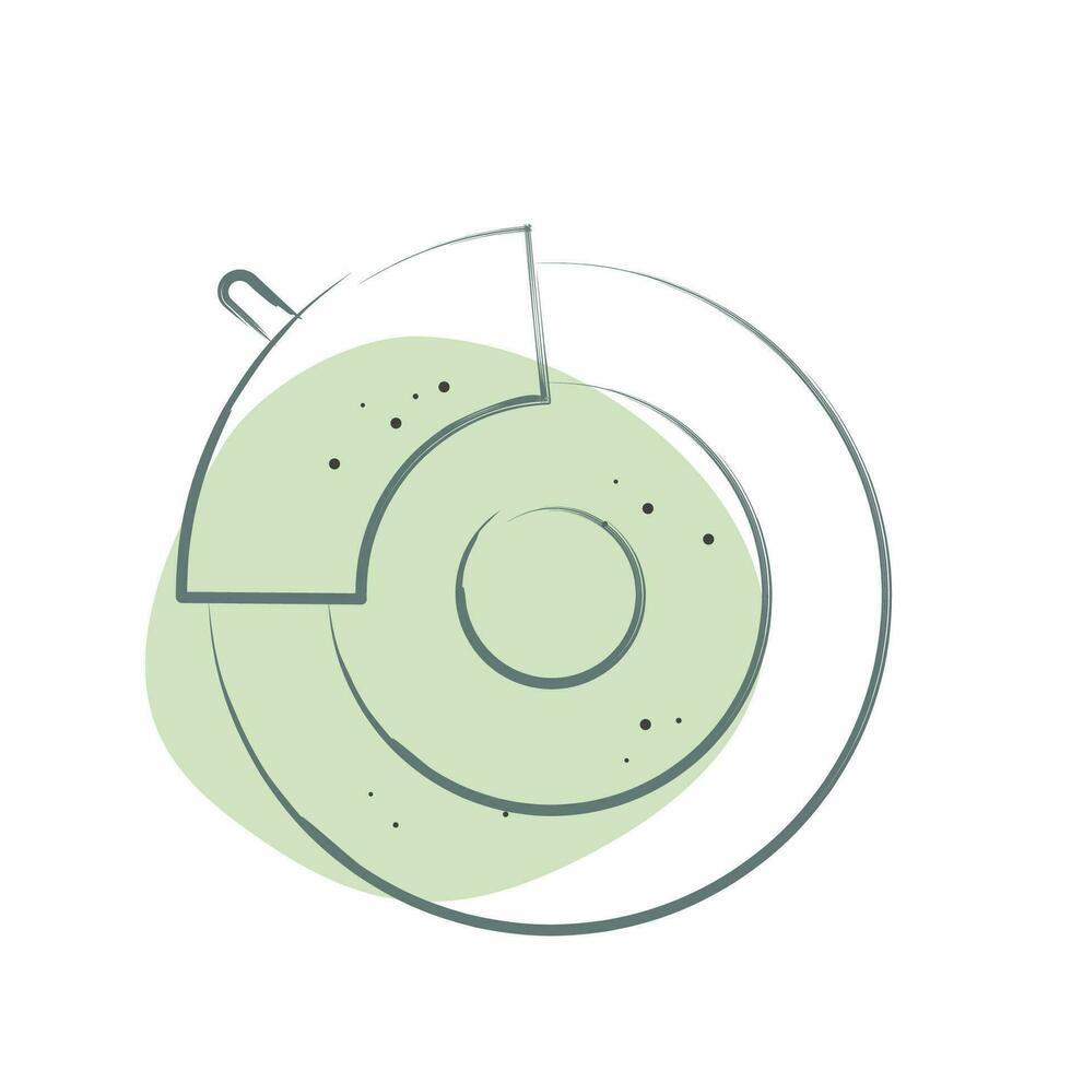 Icon Brake Lining. related to Spare Parts symbol. Color Spot Style. simple design editable. simple illustration vector