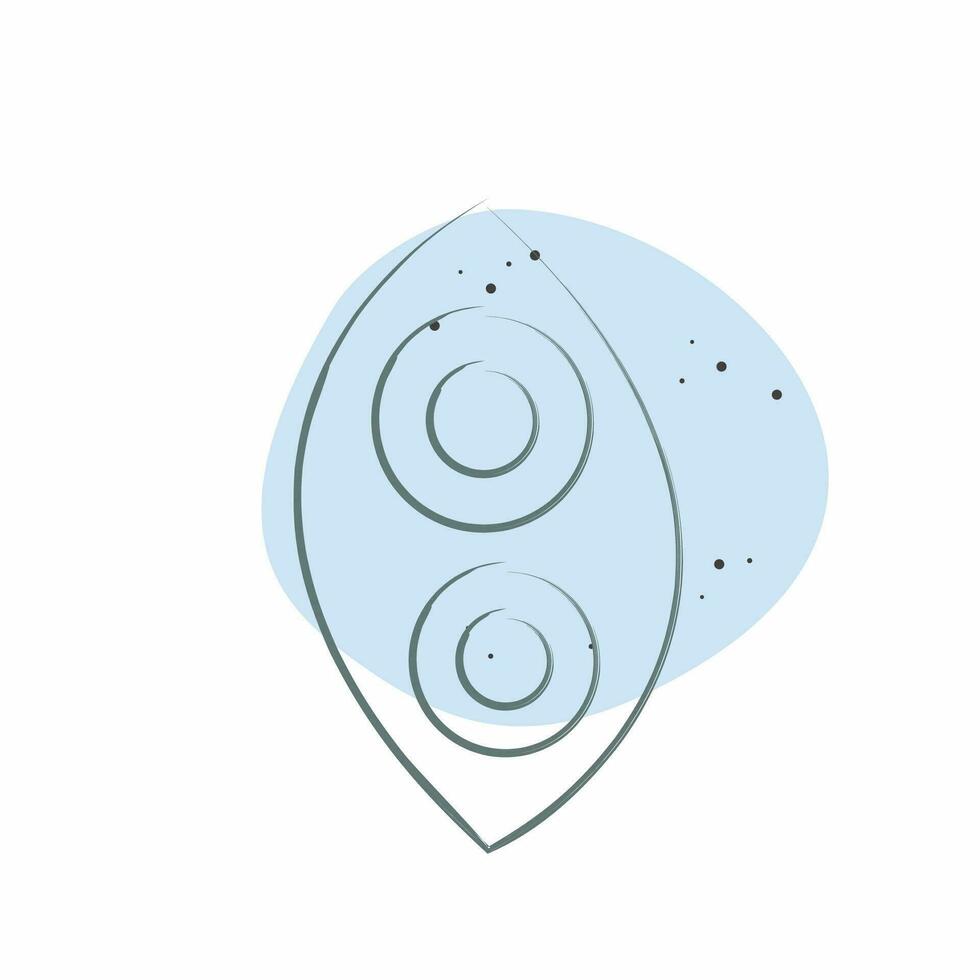Icon Headlight. related to Spare Parts symbol. Color Spot Style. simple design editable. simple illustration vector