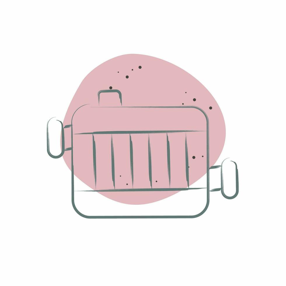 Icon Radiator. related to Spare Parts symbol. Color Spot Style. simple design editable. simple illustration vector