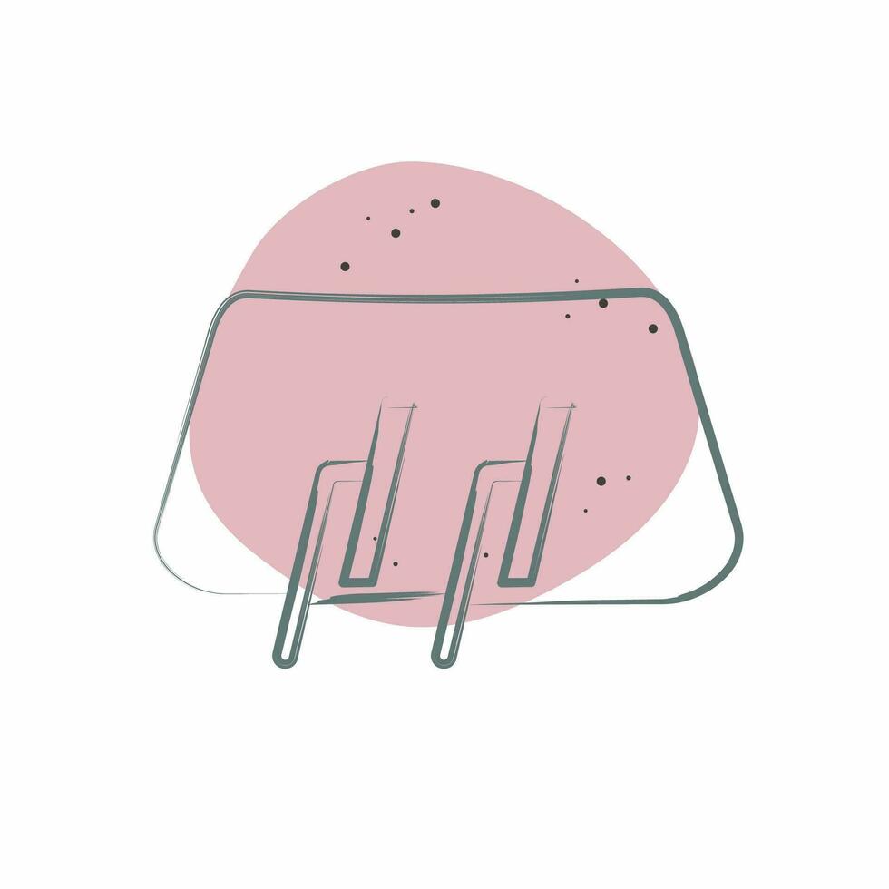 Icon Wiper. related to Spare Parts symbol. Color Spot Style. simple design editable. simple illustration vector