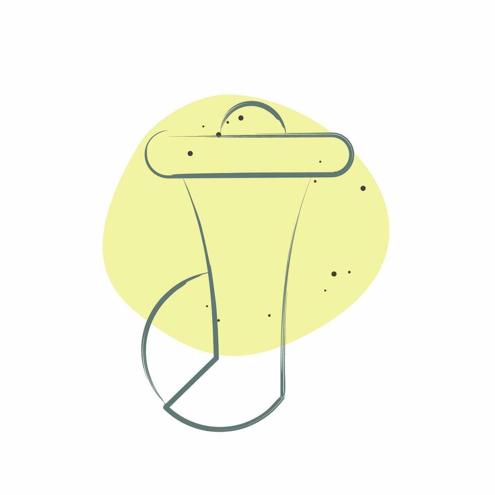Icon Car Horn. related to Spare Parts symbol. Color Spot Style. simple design editable. simple illustration vector