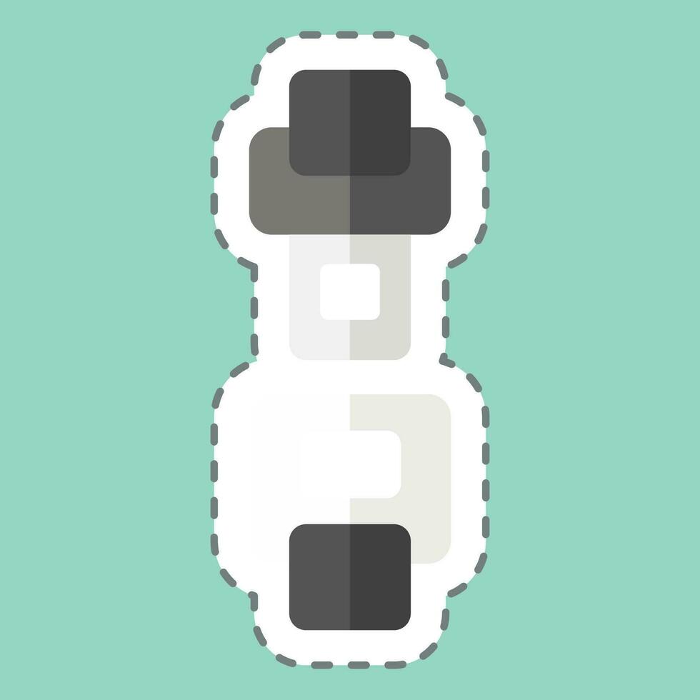Sticker line cut Seat Belt. related to Spare Parts symbol. simple design editable. simple illustration vector