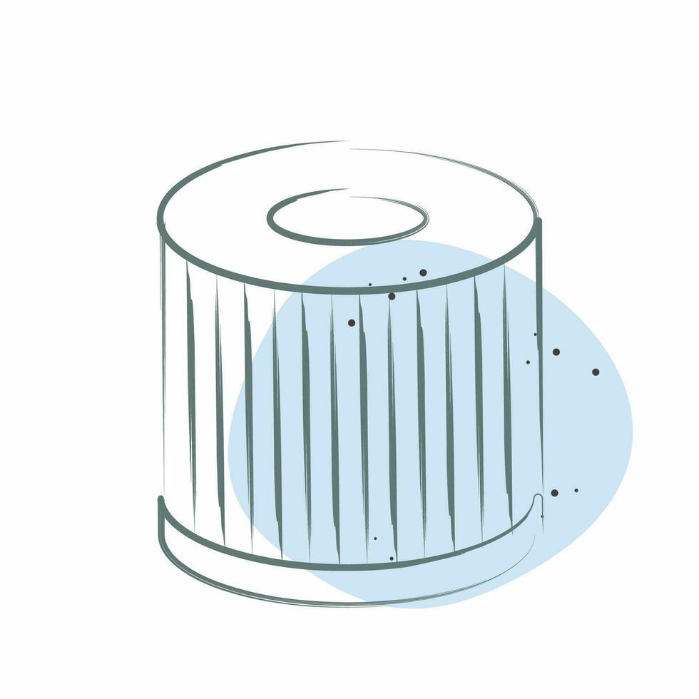 Icon Filter. related to Spare Parts symbol. Color Spot Style. simple design editable. simple illustration vector