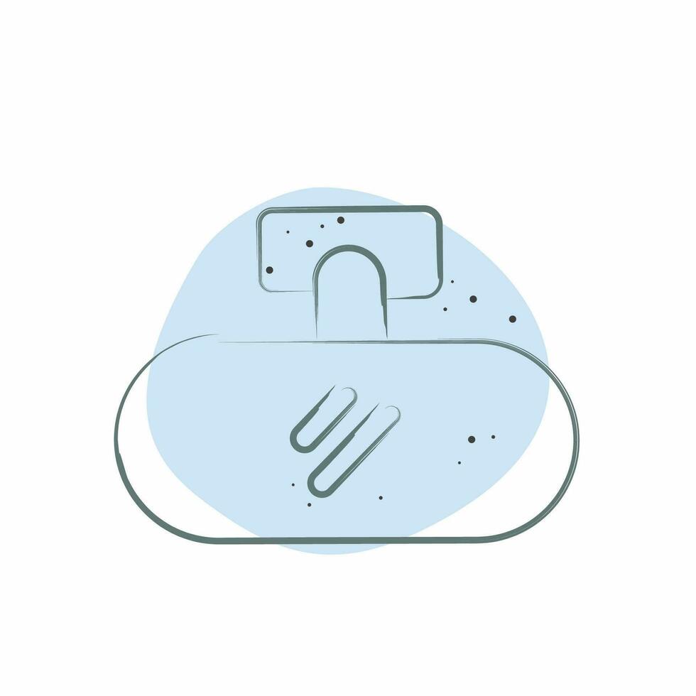 Icon Rear View Mirror. related to Spare Parts symbol. Color Spot Style. simple design editable. simple illustration vector