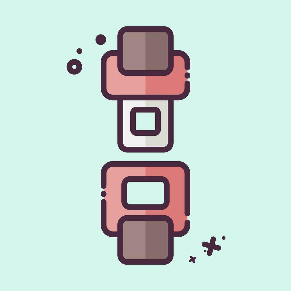 Icon Seat Belt. related to Spare Parts symbol. MBE style. simple design editable. simple illustration vector