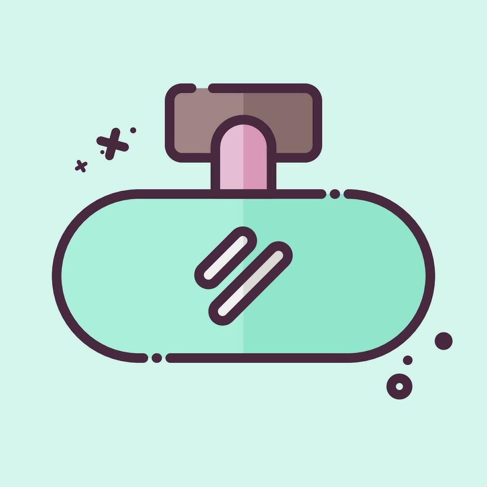 Icon Rear View Mirror. related to Spare Parts symbol. MBE style. simple design editable. simple illustration vector