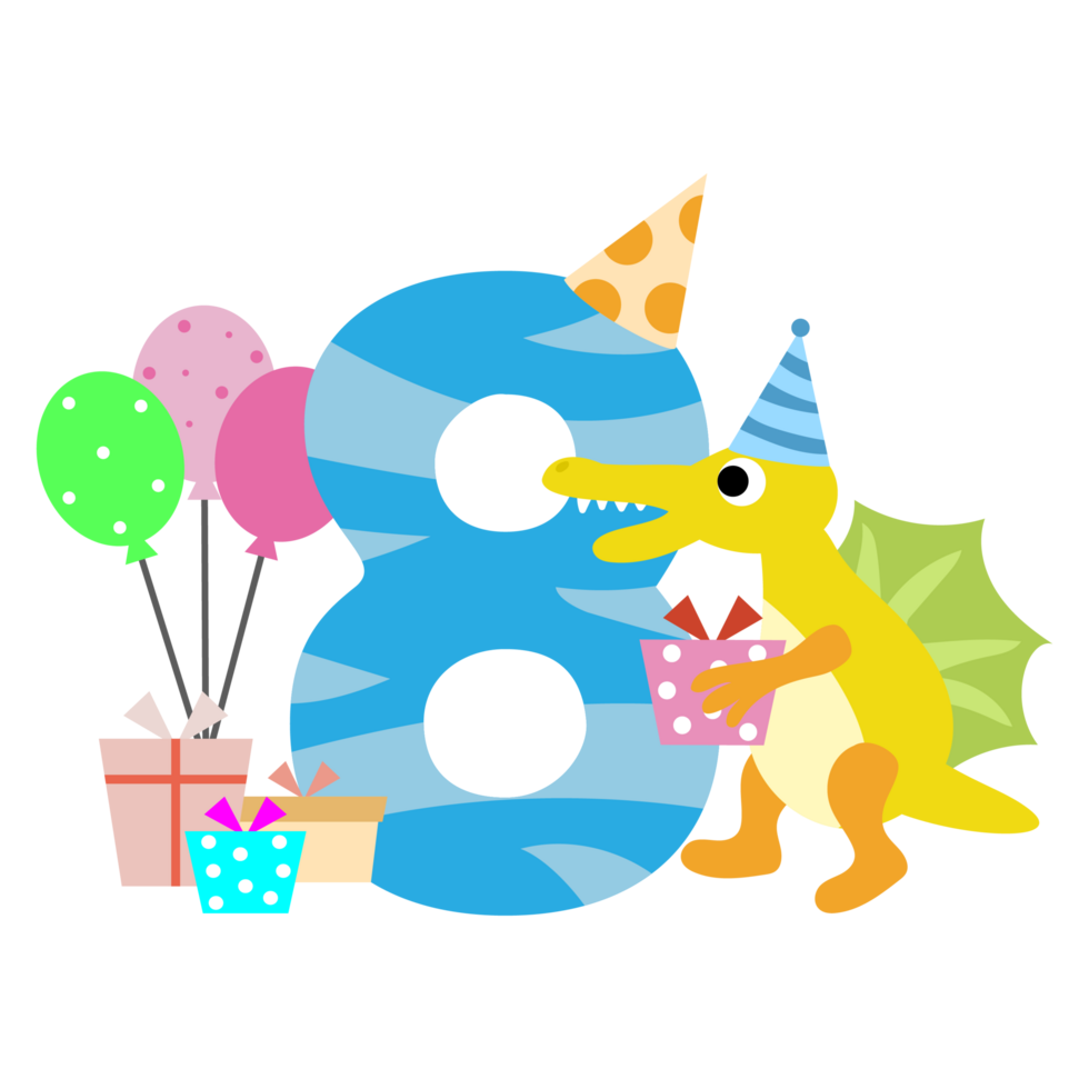 glücklich Geburtstag Dinosaurier Clip Art. Party Dino png