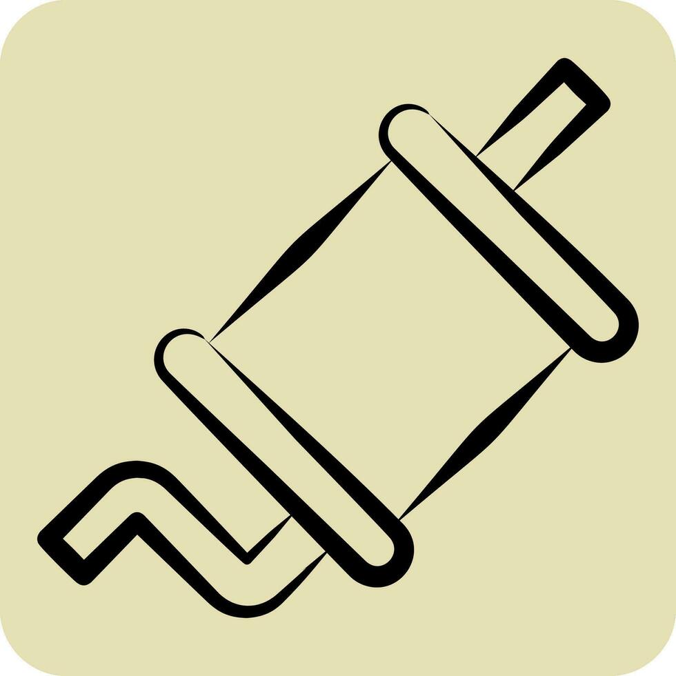 Icon Exhaust. related to Spare Parts symbol. hand drawn style. simple design editable. simple illustration vector