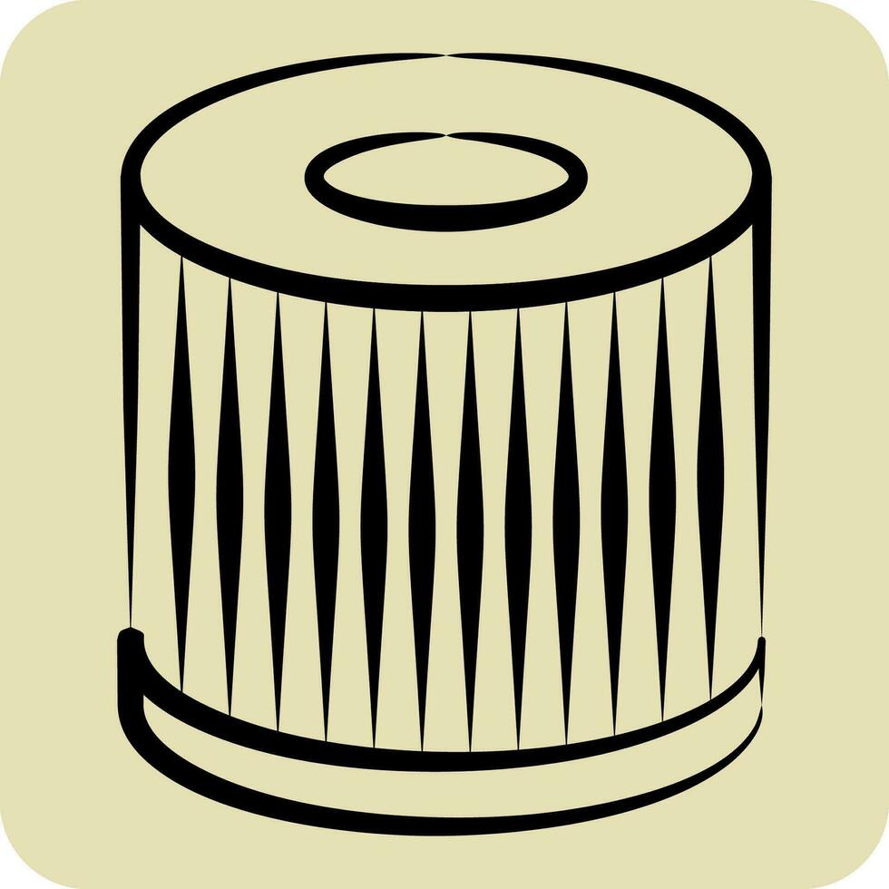 Icon Filter. related to Spare Parts symbol. hand drawn style. simple design editable. simple illustration vector