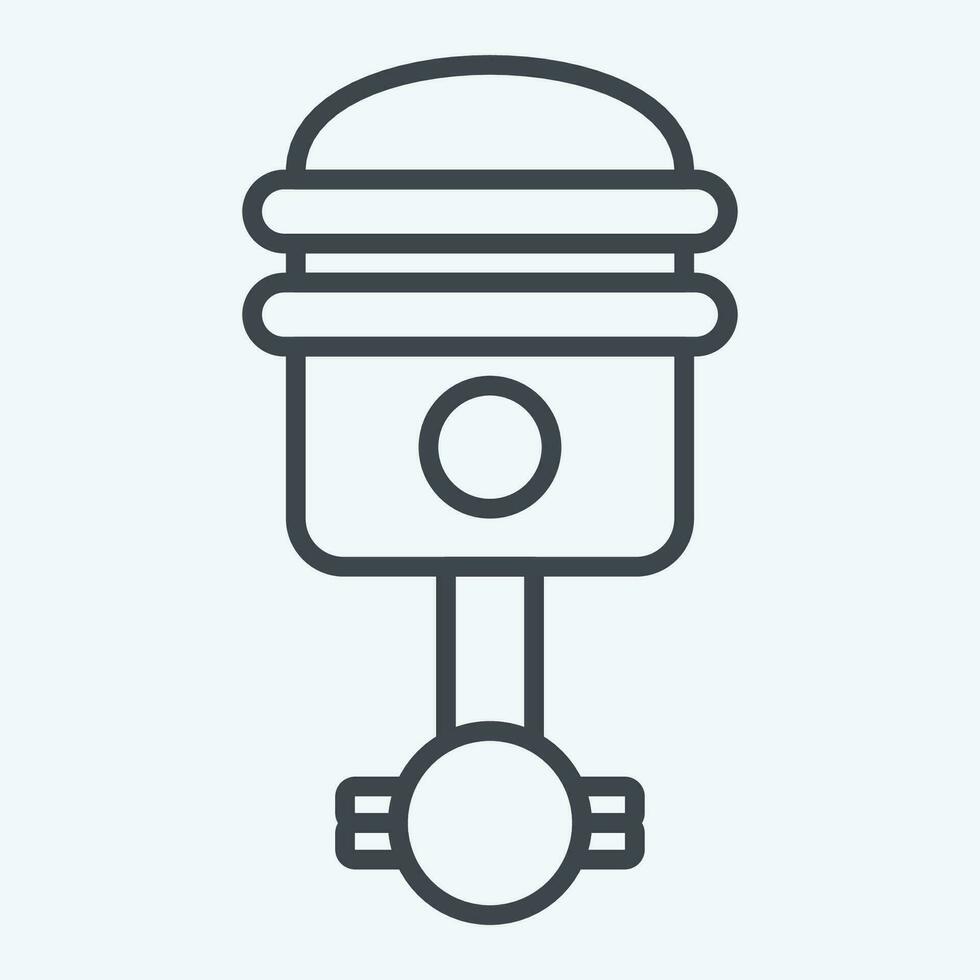 Icon Piston. related to Spare Parts symbol. line style. simple design editable. simple illustration vector