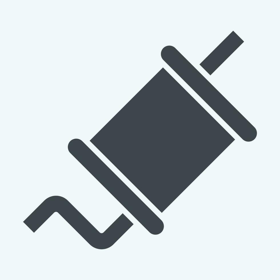 Icon Exhaust. related to Spare Parts symbol. glyph style. simple design editable. simple illustration vector