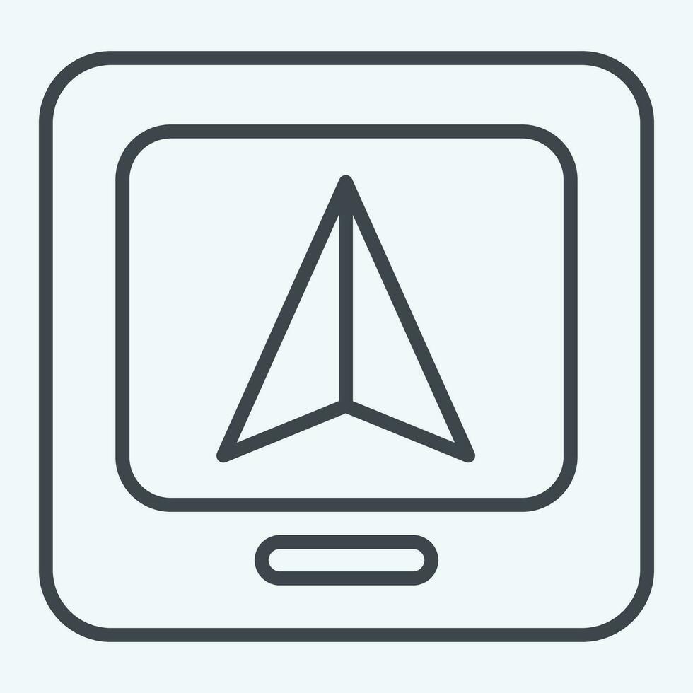Icon GPS machine. related to Spare Parts symbol. line style. simple design editable. simple illustration vector