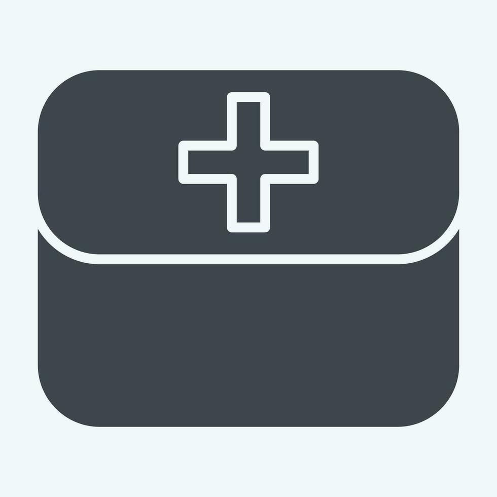 Icon First Aid Kit. related to Spare Parts symbol. glyph style. simple design editable. simple illustration vector