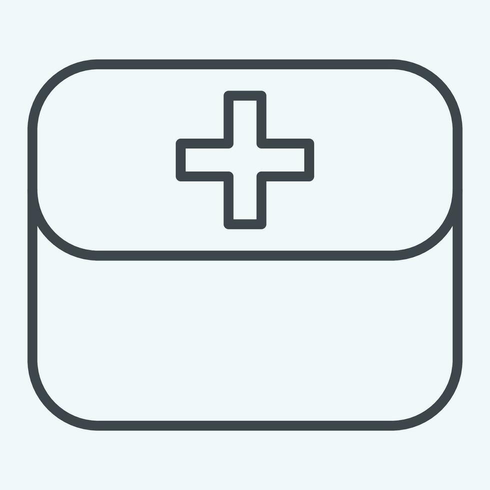 Icon First Aid Kit. related to Spare Parts symbol. line style. simple design editable. simple illustration vector