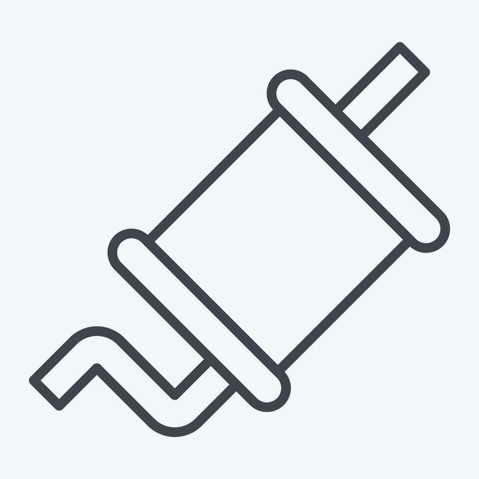 Icon Exhaust. related to Spare Parts symbol. line style. simple design editable. simple illustration vector