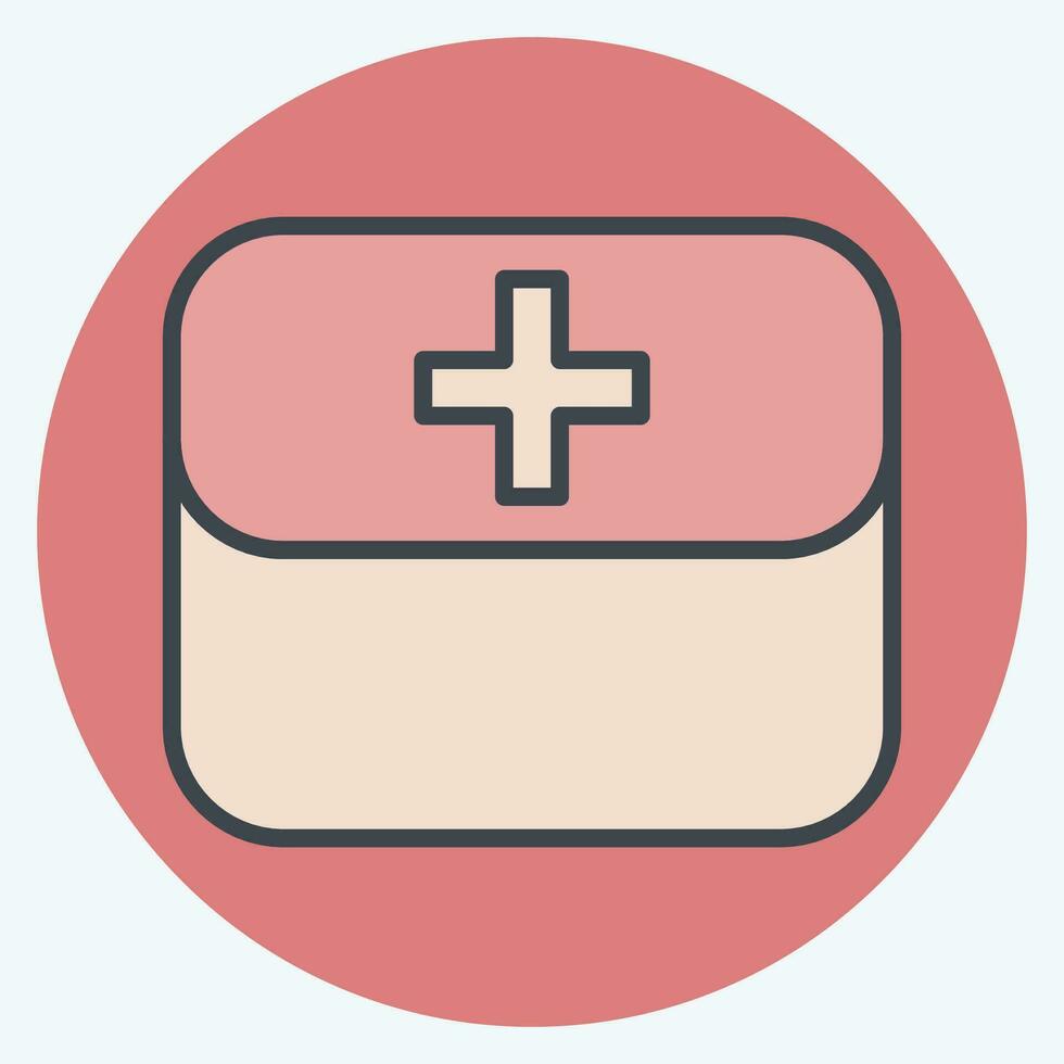 Icon First Aid Kit. related to Spare Parts symbol. color mate style. simple design editable. simple illustration vector