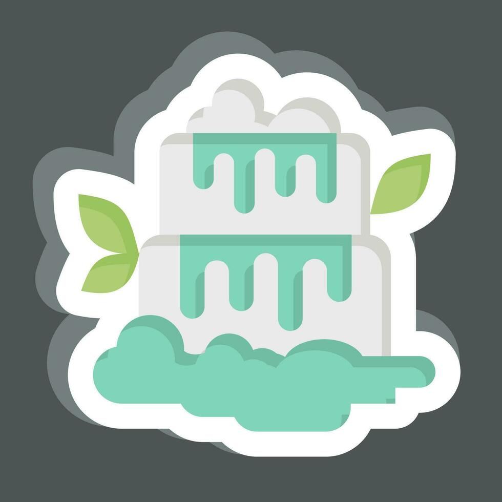 Sticker Falls. related to Argentina symbol. simple design editable. simple illustration vector