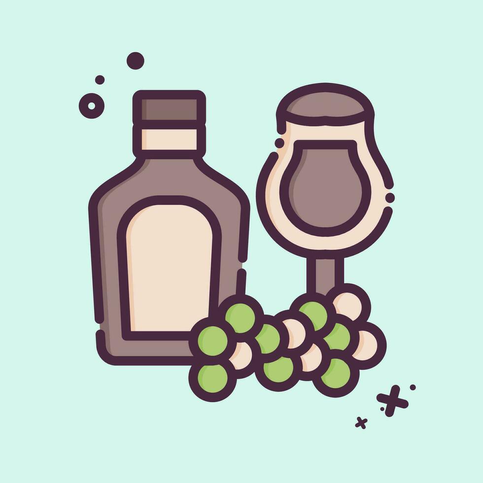 icono vino. relacionado a argentina símbolo. mbe estilo. sencillo diseño editable. sencillo ilustración vector