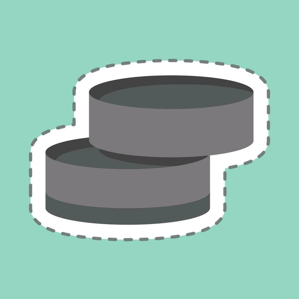 Sticker line cut Alfajor. related to Argentina symbol. simple design editable. simple illustration vector