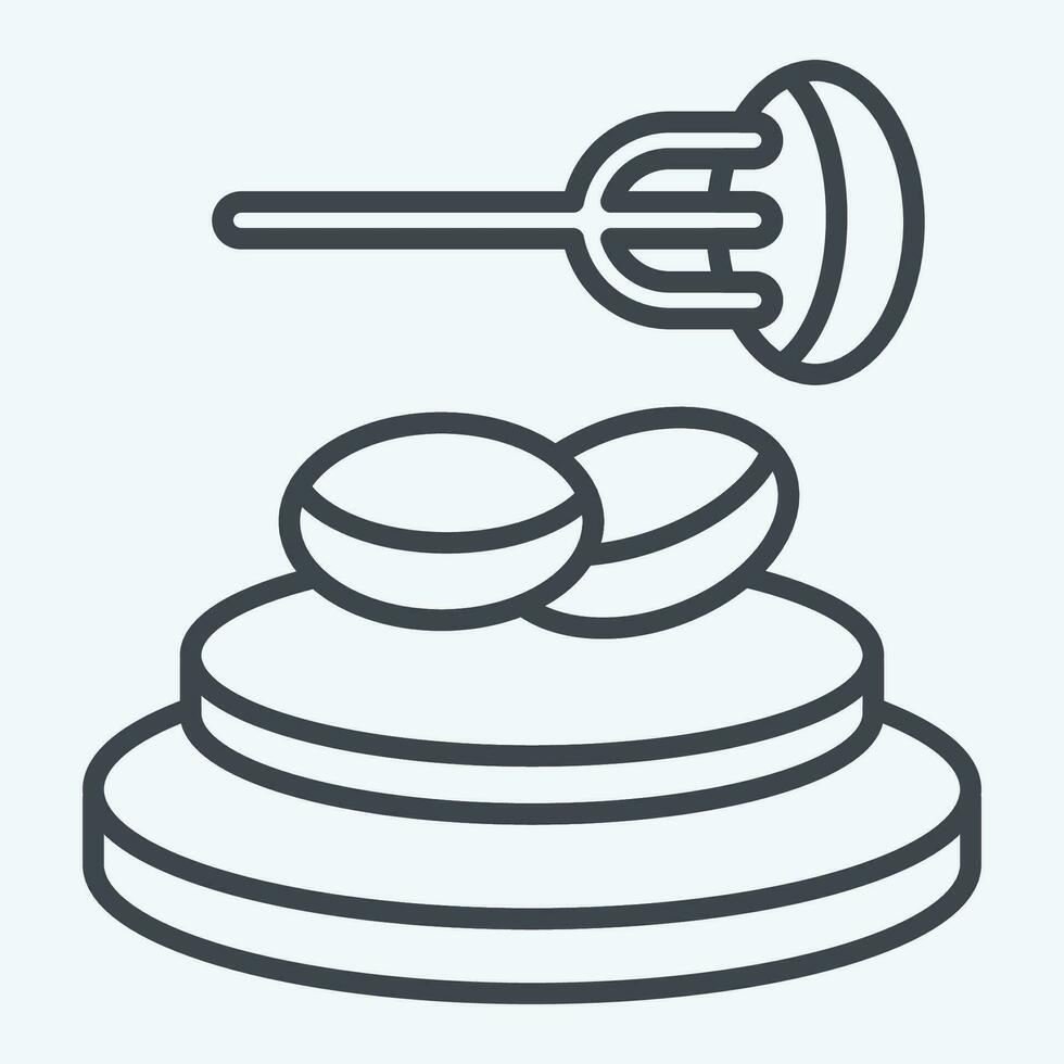 Icon Provolone. related to Argentina symbol. line style. simple design editable. simple illustration vector